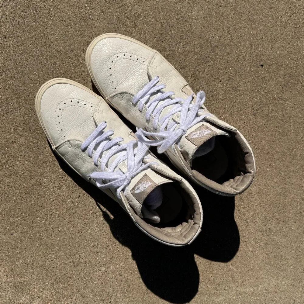 Vans Sk8-hi Premium Leather - Rain Drum - Size Mens 11 - Picture 4 of 6